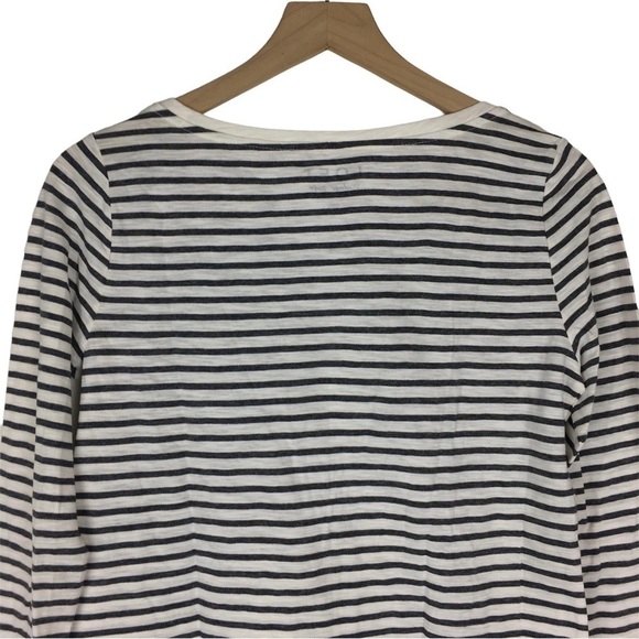 LOFT Vintage Soft Long Sleeve T Shirt Top Snow Day Stripe Glitter Size Small NWT - Picture 5 of 10